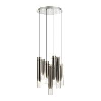 Люстра каскадная Odeon Light PENDANT ODL24 319 SHINY серебристый/дымчатый/металл/стекло LED 7*4W 3000K  5061/32LA