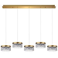 Люстра Odeon Light L-VISION ODL24 447 FIVRE античн.бронза/металл/акрил LED 30W 4000K 1954лм  5032/30LA