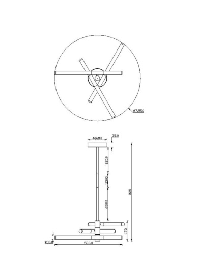 Подвесной светильник Maytoni Axis MOD106PL-L28G3K фото 7
