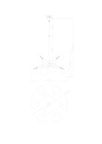 Подвесной светильник Freya Modern Bumble FR5144PL-06W фото 6