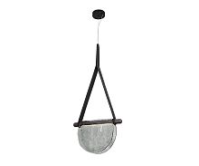 Подвес Тэрро черный (плафон серый) w37*5 h120 Led 8W (4000K)