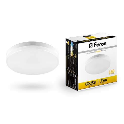 Лампа cветодиодная Feron 7W GX53 2700K 25831