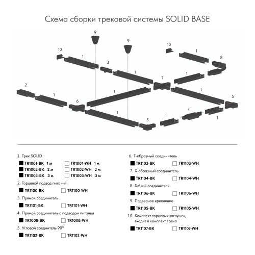 Шинопровод Denkirs DK Track Black TR1001-BK фото 13