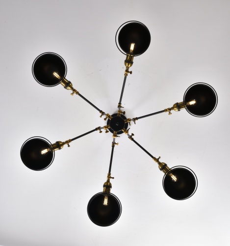 Подвесной светильник Lumina Deco Valmonti LDP D015-6 BK фото 5