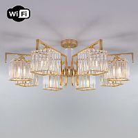Потолочная люстра с управлением по Wi-Fi Eurosvet April золото 10126/8
