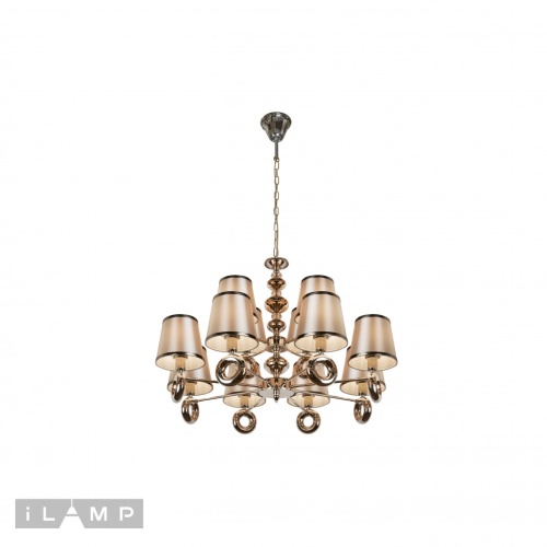 Подвесная люстра iLAMP Brooklyn P2401-8+4 Nickel фото 3