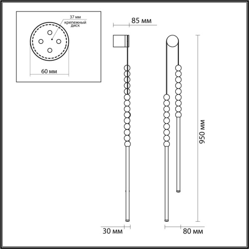Настенный светильник MONELLA Odeon Light 6639/16WL фото 6
