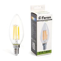 Лампа светодиодная Свеча Feron E14 15W 4000K LB-717 38258