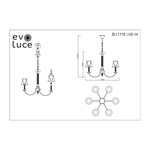 Люстра подвесная Evoluce VINCI SLE1115-203-06 фото 7