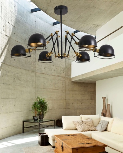 Подвесной светильник Lumina Deco Valmonti LDP D015-6 BK фото 3