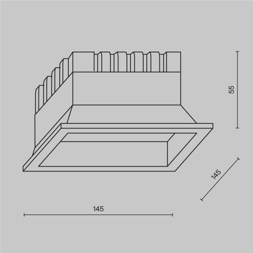 Встраиваемый светильник Technical DL054-18W3K-W фото 9
