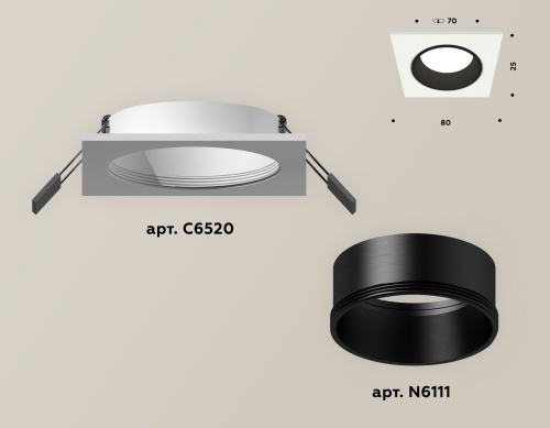 Комплект встраиваемого светильника Ambrella Techno XC6520002 фото 3