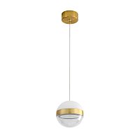 Подвес Odeon Light L-VISION ODL24 389 RONI ант.бронза/прозрачн/молочный/металл/акрил LED 9W 4000K 480лм  5036/9L