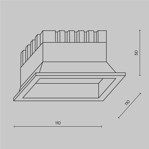 Встраиваемый светильник Technical DL054-12W3K-W фото 9