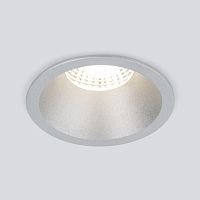 Встраиваемый точечный светодиодный светильник Elektrostandart Lin 15266/LED 7W 4200K серебро