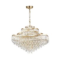 Люстра Odeon Light HALL (В 2-Х КОРОБКАХ) ODL24 505 WAYTA золото/прозрачный/металл/хрусталь E14 25*40W  5073/25