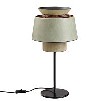 Настольная лампа Odeon Light черный/зеленый/золотой/металл/экокожа E27 1*60W KRESSA 4992/1TA