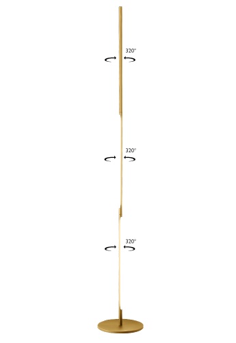 Торшер Crystal Lux LARGO PT25W GOLD фото 4