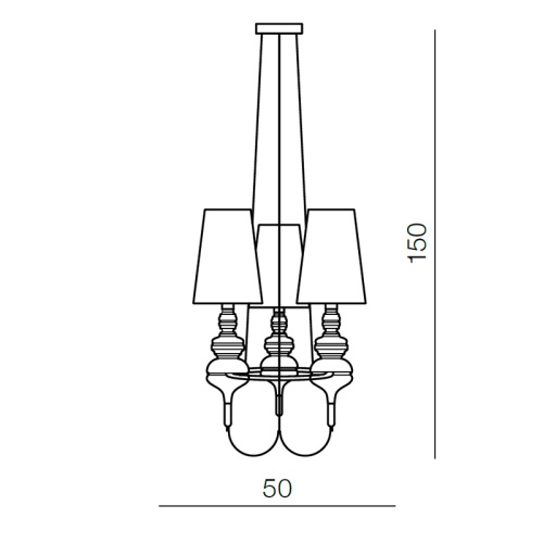 Подвесная люстра Azzardo Baroco 3 pendant AZ2163 фото 3