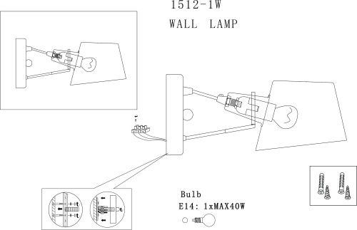 Бра Eimer 1512-1W фото 4