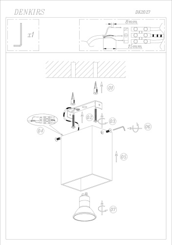 Накладной светильник DK2027-WH фото 4