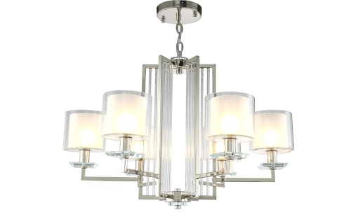 Люстра Crystal Lux NICOLAS SP-PL6 NICKEL/WHITE фото 3