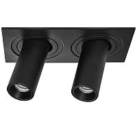 Комплект из светильника и рамки Lightstar INTERO TUBO LED 10W*2 500LM*2 60G ЧЕРНЫЙ 3000K (217527+217272+217272), шт i527272