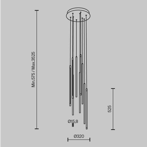 Подвесной светильник Maytoni Light stick MOD236PL-L54BS3K фото 7