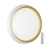 Светильник Sonex PALE SN пластик/белый/золотой LED 70Вт 3000-6000К D480 IP43 пульт ДУ TOFIQ WHITE 7650/EL
