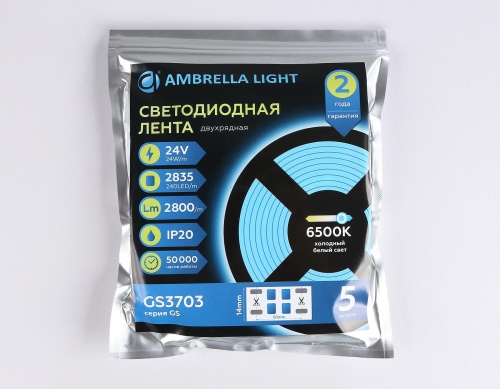 Светодиодная лента Ambrella двухрядная Light GS3703 фото 9