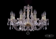 Подвесная люстра Bohemia Ivele Crystal 1406/8/195 G Leafs