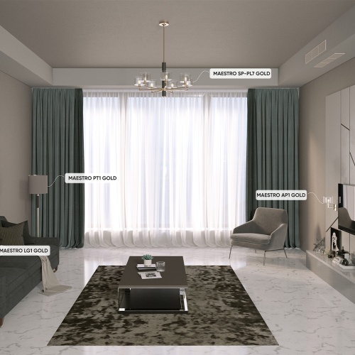 Люстра Crystal Lux MAESTRO SP-PL7 GOLD фото 4