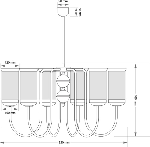 Люстра Kutek OLZANO OLZ-ZW-6(P) фото 3