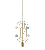 Подвесной светильник NOMON HOME WOODEN DOTS, CONF. 4, GOLD/COLOR WDCS04