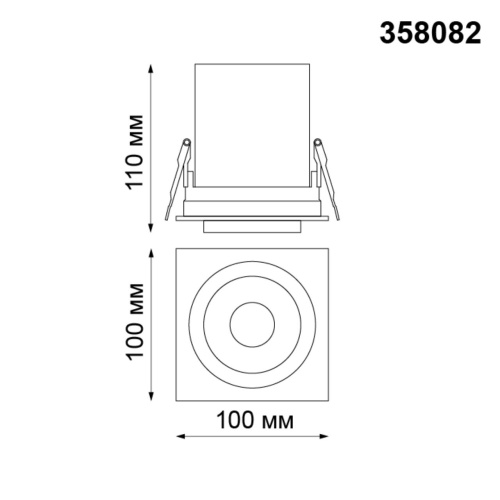 Встраиваемый светильник NovoTech Lanza 12W 358082 фото 3