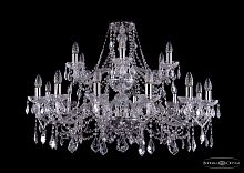 Люстра Bohemia Ivele Crystal 1413/12+6/360/2d Ni Leafs
