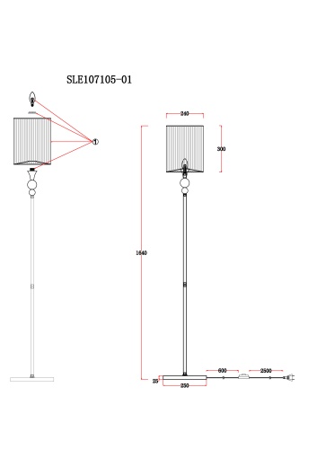 Торшер Evoluce PAZIONE SLE107105-01 фото 11