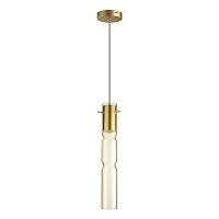 Подвес Odeon Light золотой/янтарный/металл/стекло LED 5W 3000K SCROW 5059/5LA