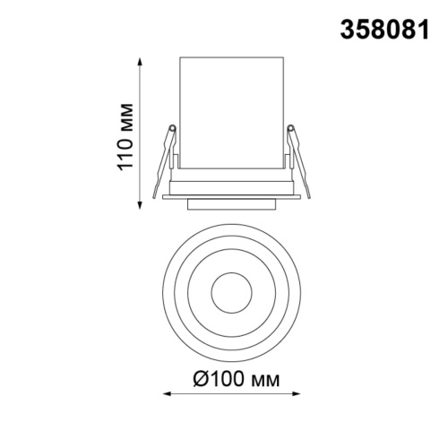 Встраиваемый светильник NovoTech Lanza 12W 358081 фото 3