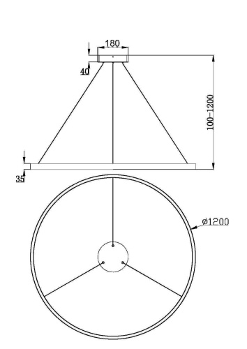 Подвесной светильник Maytoni Rim MOD058PL-L65BS3K фото 5