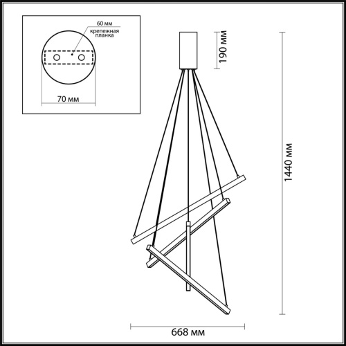 Подвесной светильник Odeon Light Cometa 3860/48L фото 3