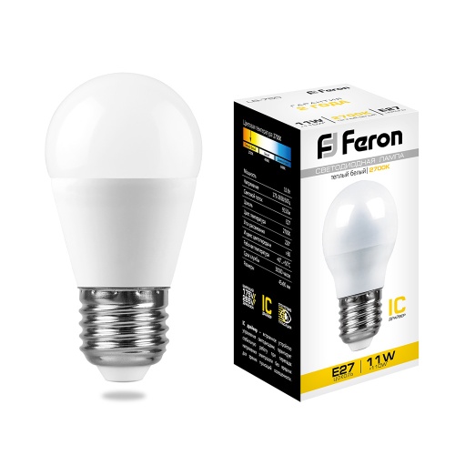 Лампа светодиодная Feron E27 11W 2700K 25949