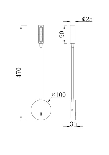 Бра Maytoni  Stem C035WL-L3MG3K фото 7