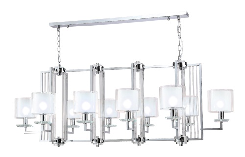 Люстра Crystal Lux NICOLAS SP10 L1300 NICKEL/WHITE фото 3