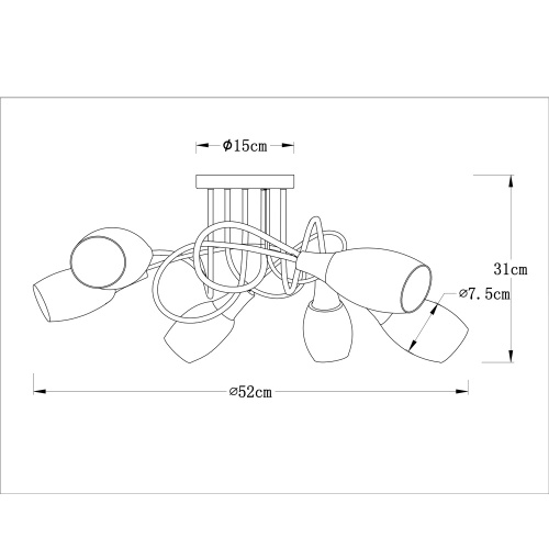 Спот Arte Lamp Volare  A4591PL-6SS фото 5