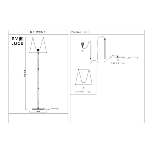 Торшер Evoluce BELLINO SLE105905-01 фото 8