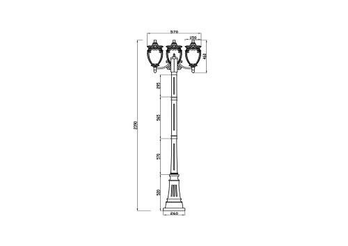 Ландшафтный светильник Maytoni Outdoor  Fleur O414FL-03GB фото 4
