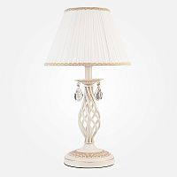 Настольная лампа Eurosvet Amelia 10054/1 белый с золотом/прозрачный хрусталь Strotskis