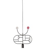 Подвесной светильник NOMON HOME WOODEN DOTS, CONF. 08, GRAPHITE/COLOR WDB08