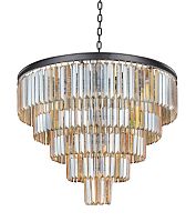 Люстра MAK-interior Odeon 5 Rings amberWTL1943-19BK-GR-AM